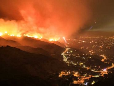 Natural disaster wildfires in California