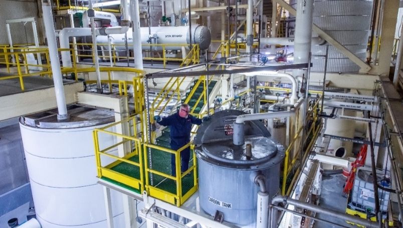 Technician working inside East Penn facility